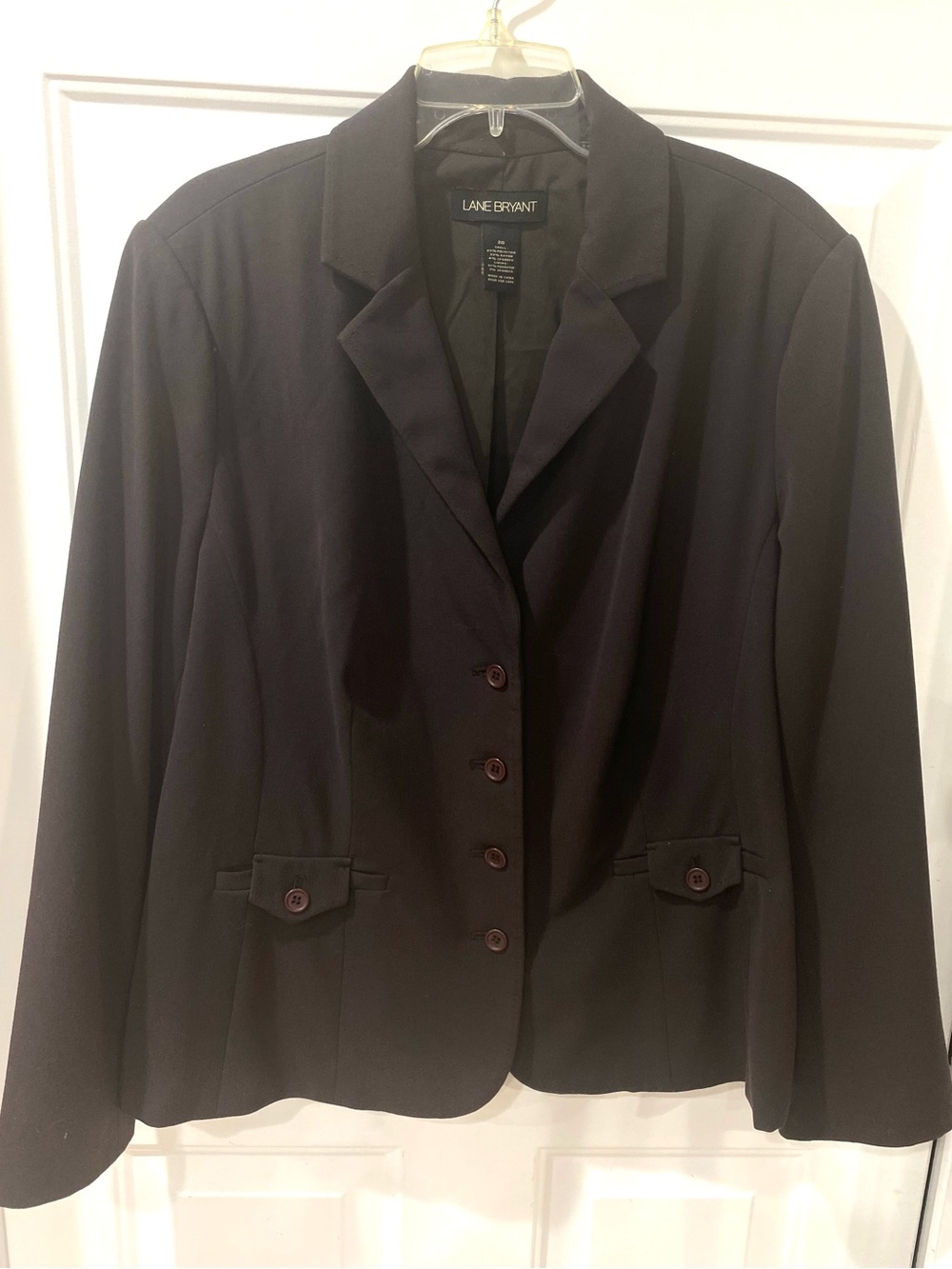 Lane Bryant dark brown Tailored Single-Breasted Blazer size 20